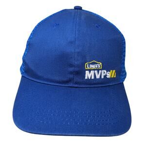 Lowe's MVPs Snapback Trucker Hat Blue One Size Adjustable Lightweight Mesh Back